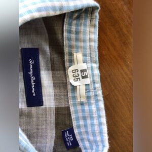 Tommy Bahama long sleeve dress/ casual men’s shirt. Size 2xb blue checked.